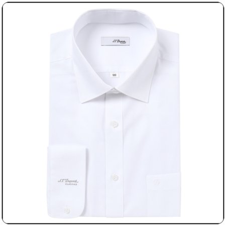 화이트 기본 일반핏 라인 셔츠