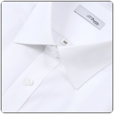 화이트 기본 일반핏 라인 셔츠