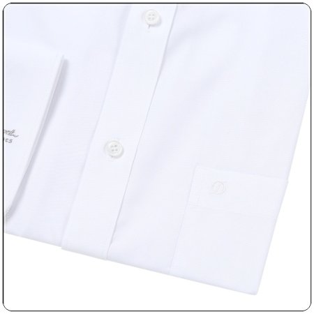 화이트 기본 일반핏 라인 셔츠