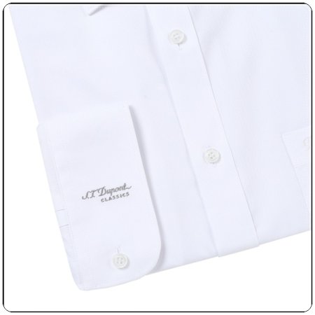 화이트 기본 일반핏 라인 셔츠