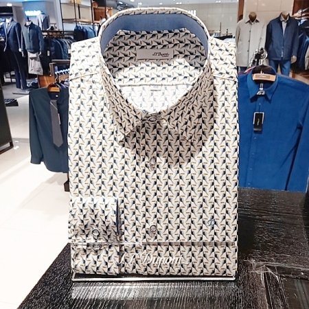 그라운드의 앵무새 모티브 프린트 셔츠