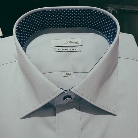 기본 컴포터블 라인 그레이 셔츠