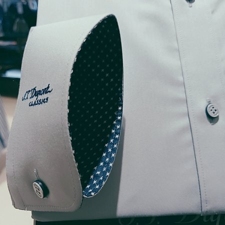 기본 컴포터블 라인 그레이 셔츠