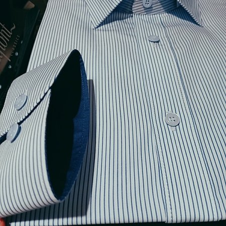 핀 스트라이프 컴포터블 라인 셔츠