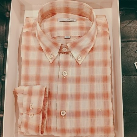 체크 보일 면써커 남방 셔츠