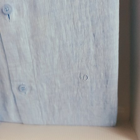 천연소재인 마 남방 솔리드 블루셔츠