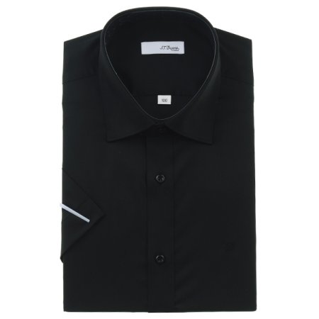 블랙 주머니등주름 없는 일반핏셔츠