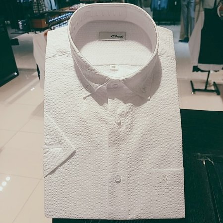면혼방 써커 화이트 캐주얼 셔츠