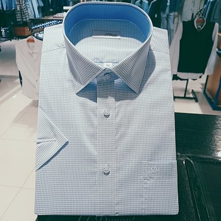 기본 비즈니스 라인 미니체크 셔츠