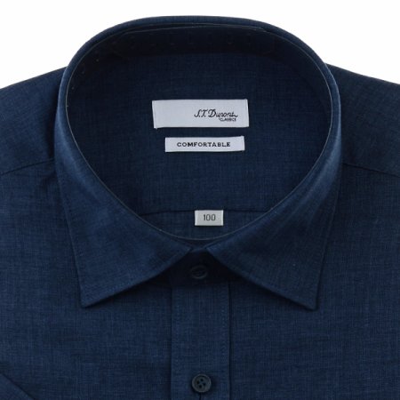 린넨 믹스 네이비색상 슬림핏 셔츠