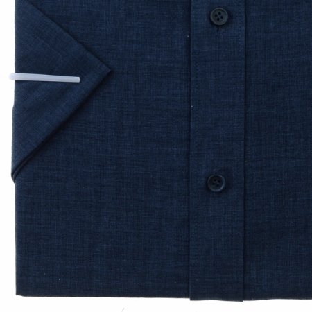 린넨 믹스 네이비색상 슬림핏 셔츠