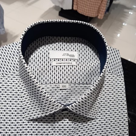 물고기 모티브 올오버 프린트 셔츠