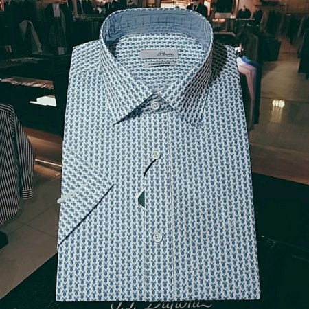 오토바이 모티브 올오버 프린트 셔츠