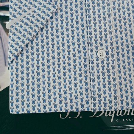 오토바이 모티브 올오버 프린트 셔츠