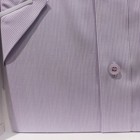 화사한 퍼플톤 뒷고대 삼색자수 셔츠