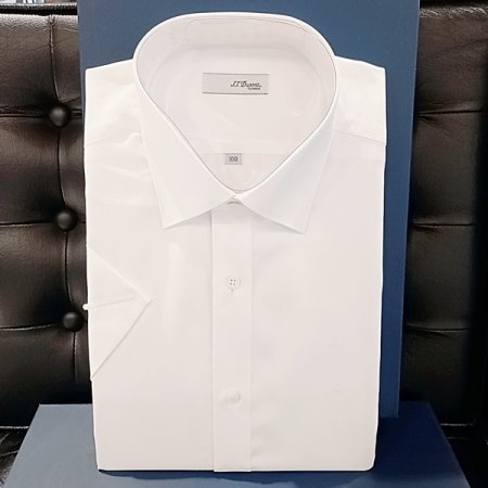 면 폴리에스터 혼방 화이트슬림핏셔츠