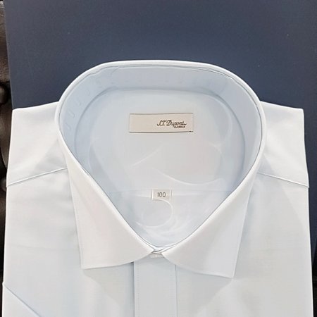 면 폴리에스터 혼방 화이트슬림핏셔츠