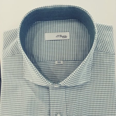 조직감 있는 하운드투스 체크 셔츠