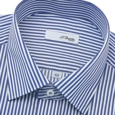 블루 스트라이프 반팔 셔츠