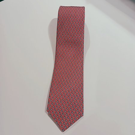 듀퐁 실크 나염 핑크 넥타이