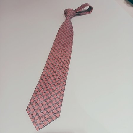 듀퐁 실크 나염 핑크 넥타이