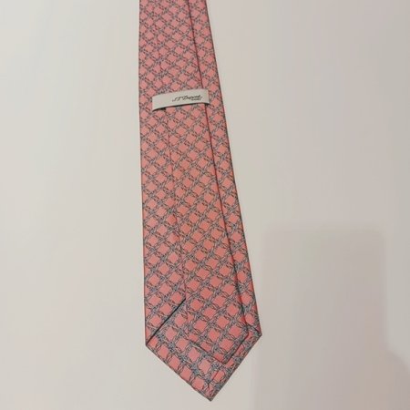 듀퐁 실크 나염 핑크 넥타이