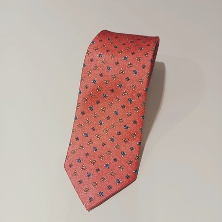듀퐁 실크 나염 핑크 넥타이
