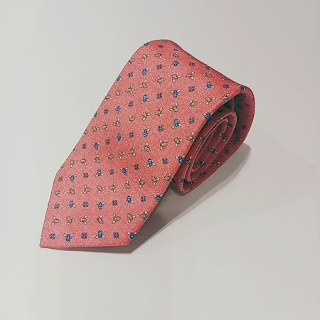 듀퐁 실크 나염 핑크 넥타이