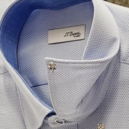 파스텔 컬러의 도비 조직소재 셔츠