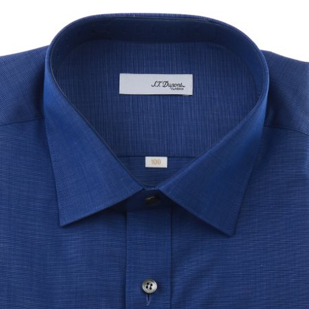 로얄 블루의 투톤의 필라필 소재 셔츠