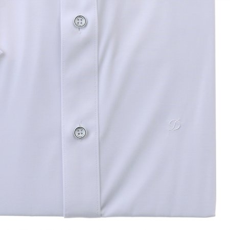 카라끝부분에 삼색변형 포인트 자수셔츠