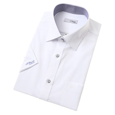 일반핏 반소매 화이트 셔츠