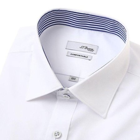 화이트 슬림핏 반소매셔츠