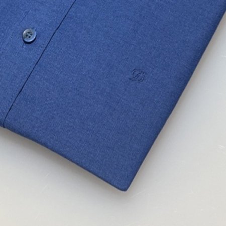 슬림 린넨 믹스 반소매 셔츠