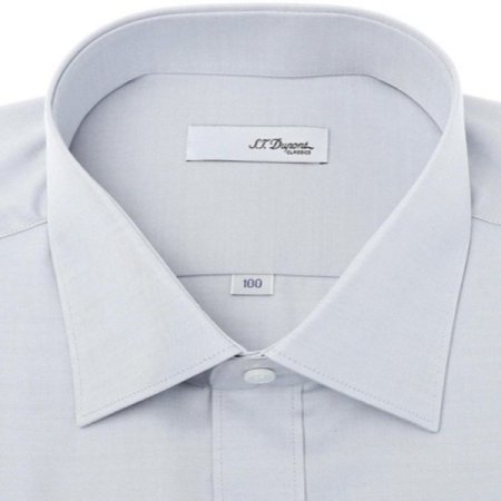 면 폴리에스터 혼방 화이트슬림핏셔츠