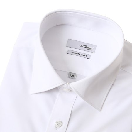 스트레치 소재 화이트 슬림핏셔츠