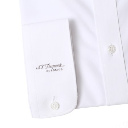 스트레치 소재 화이트 슬림핏셔츠