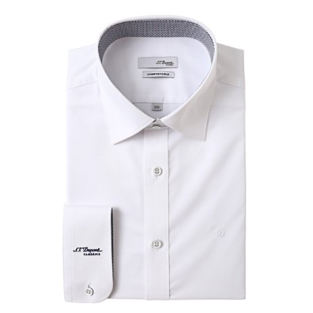 스트레치 소재 화이트 슬림핏셔츠