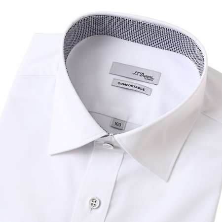 스트레치 소재 화이트 슬림핏셔츠