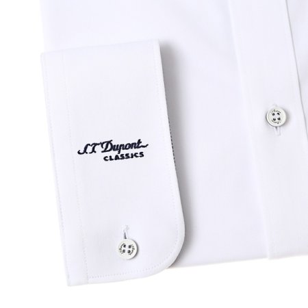 스트레치 소재 화이트 슬림핏셔츠