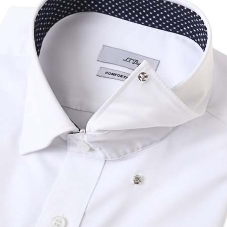 스트레치 소재 화이트 슬림핏 셔츠