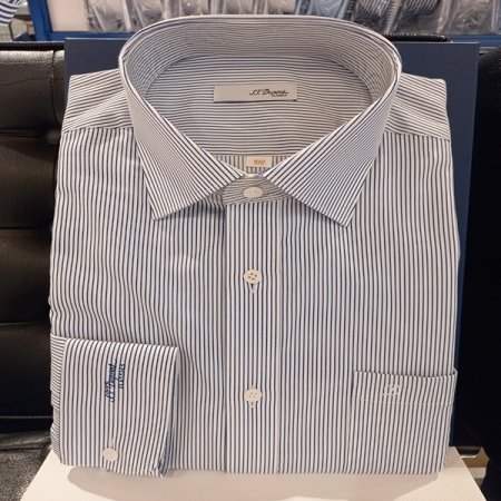 풀로고 자수를 수놓은 비즈니스 셔츠