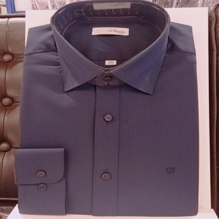 풀로고 자수를 수놓은 비즈니스 셔츠