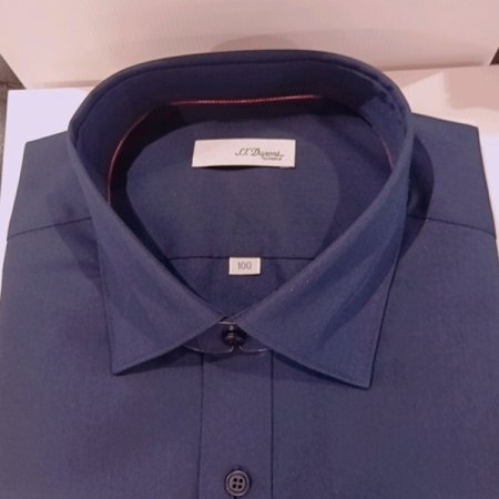 풀로고 자수를 수놓은 비즈니스 셔츠