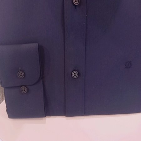 풀로고 자수를 수놓은 비즈니스 셔츠