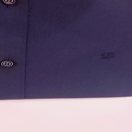 풀로고 자수를 수놓은 비즈니스 셔츠