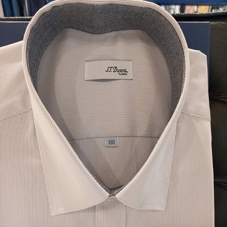 마이크로 줄도비 패턴의 뱀부소재셔츠