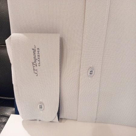 마이크로 줄도비 패턴의 뱀부소재셔츠