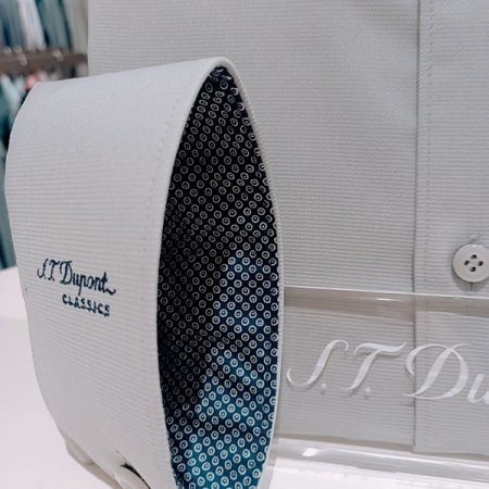 편안한 스트레치 도비 그레이 셔츠