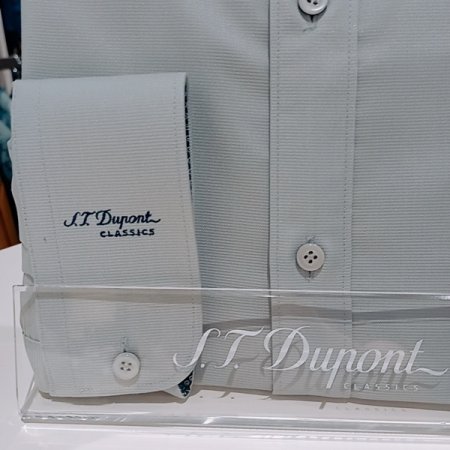 편안한 스트레치 도비 그레이 셔츠